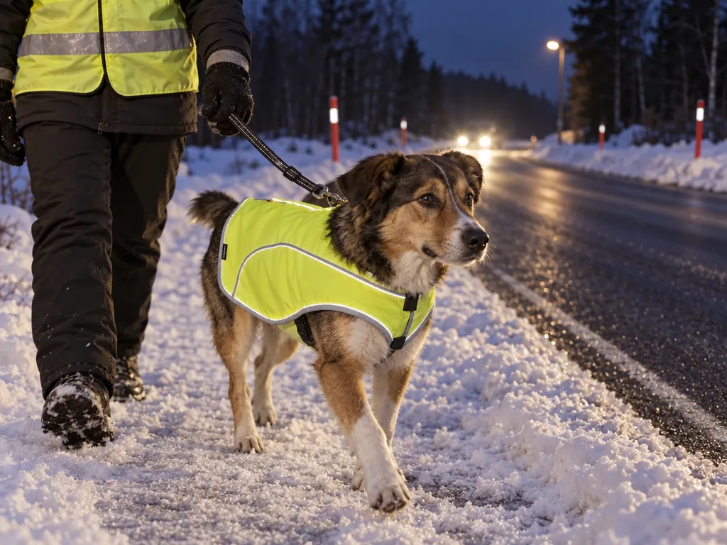 Användning reflexväst hund: Dogman Rex Reflective Vest i vardagen