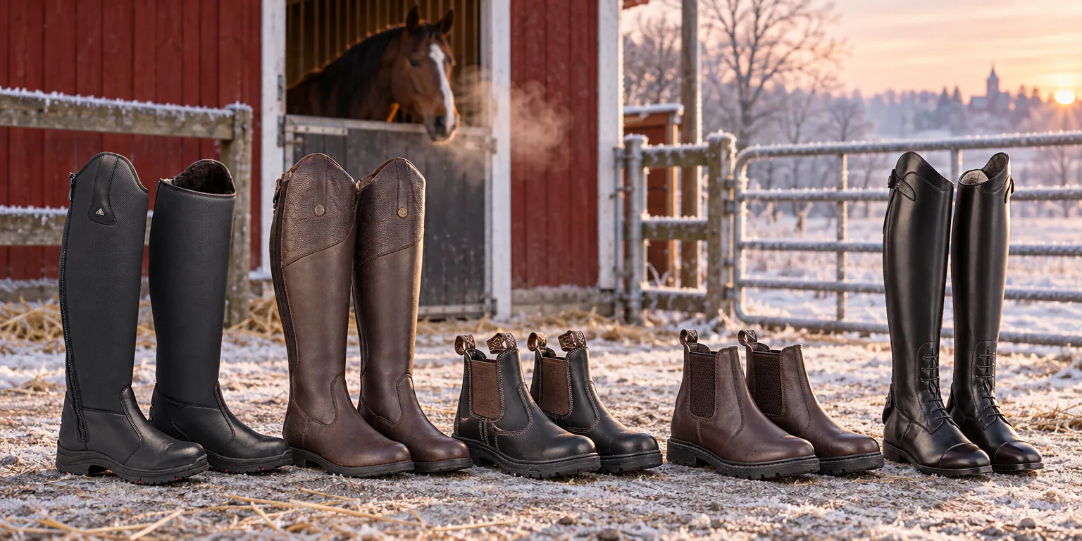 Testvinnarna från testet av ridskor: Mountain Horse Active Winter High Rider, Shires Moretta Ventura, Mountain Horse Protective Jodhpur, Jacson Charlie Varmfodrad, EGO7 Orion