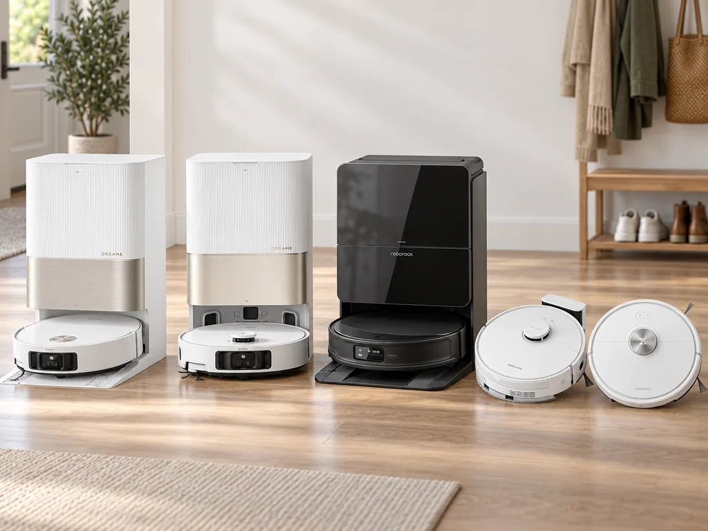 Olika sorters robotdammsugare: de fem testade modellerna sida vid sida