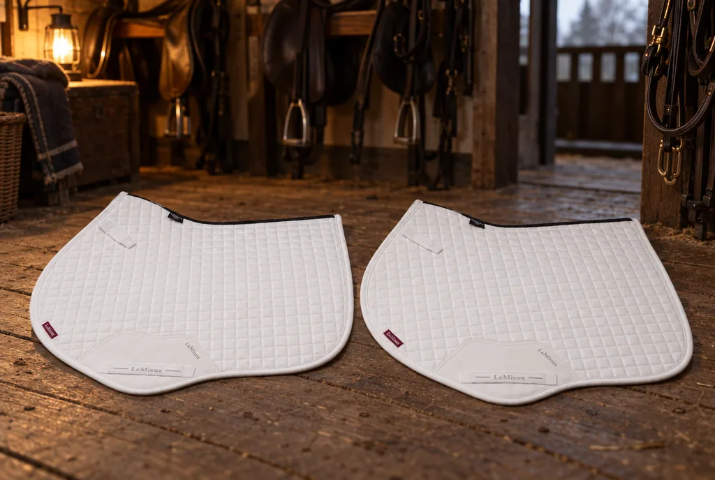 testx.se testar LeMieux Suede Close Contact Square: bästa hoppschabraket i vardagsmiljö
