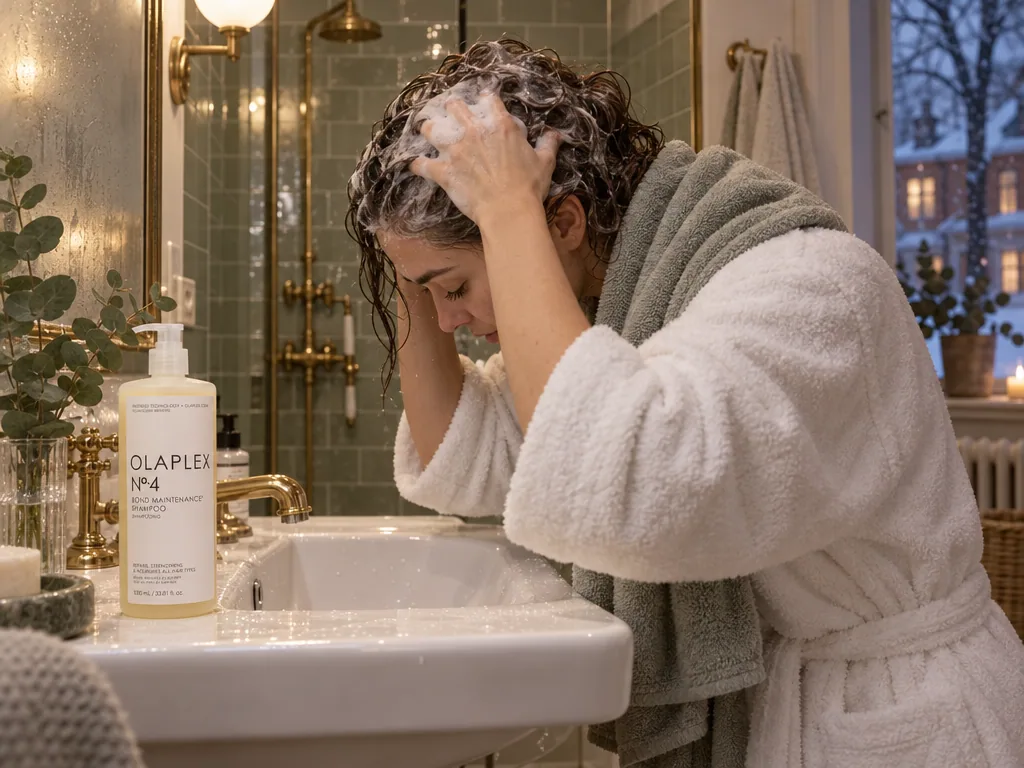 Användning schampo: Olaplex No.4 Bond Maintenance Shampoo 1000 ml i vardagen