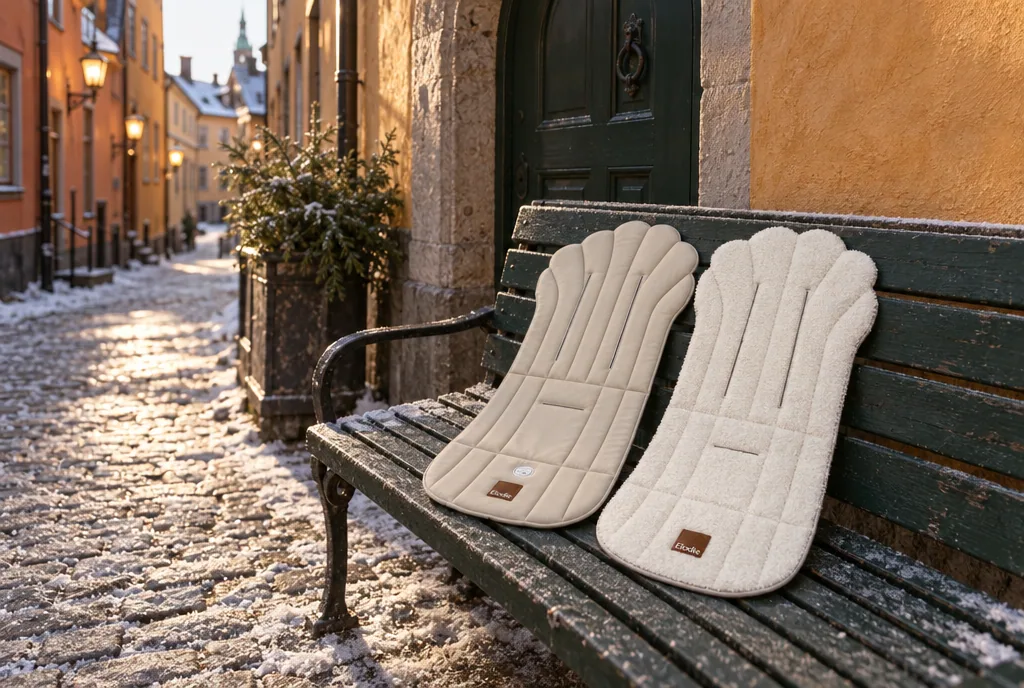 testx.se testar Elodie Details CosyCushion White Bouclé: sittdyna barnvagn bäst i test i vardagsmiljö