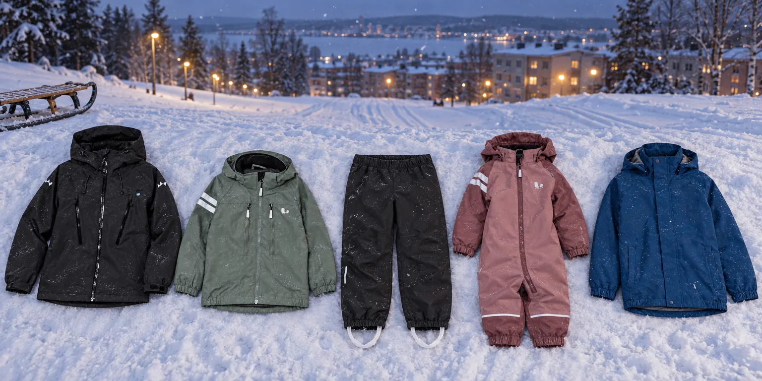 Testvinnarna från testet av skalkläder barn: Isbjörn of Sweden Monsune Hard Shell Jacket, Lindberg Lingbo Shell Jacket, Reima Kaura, Lindberg Lingbo Skaloverall, Color Kids Shell Jacket