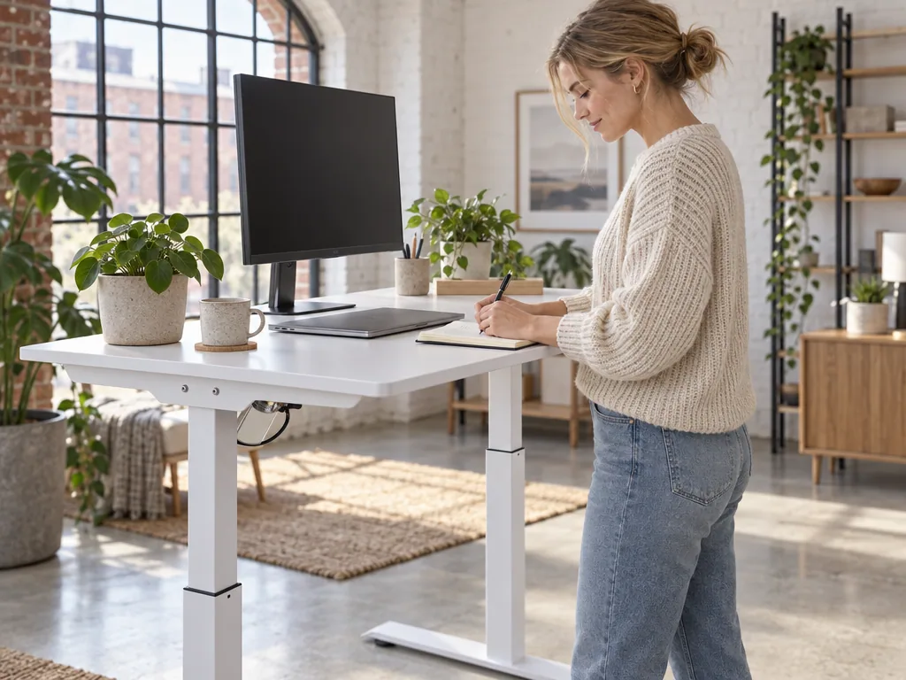 Användning skrivbord: Sun-Flex Easydesk Elite 120x60 i vardagen