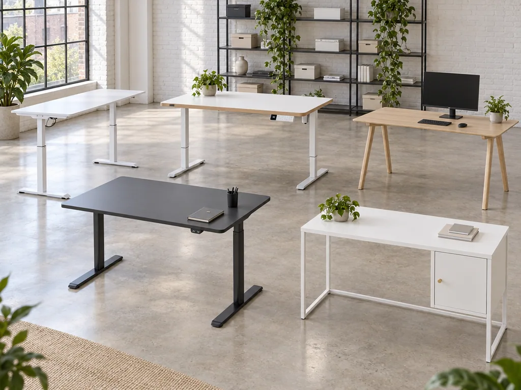 Olika sorters skrivbord: de fem testade modellerna sida vid sida