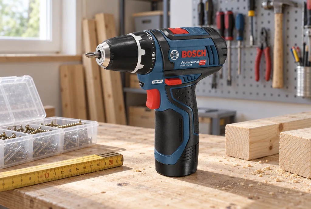 testx.se testar Bosch GSR 12V-15 Professional (2x2.0Ah): bästa kompakta i vardagsmiljö