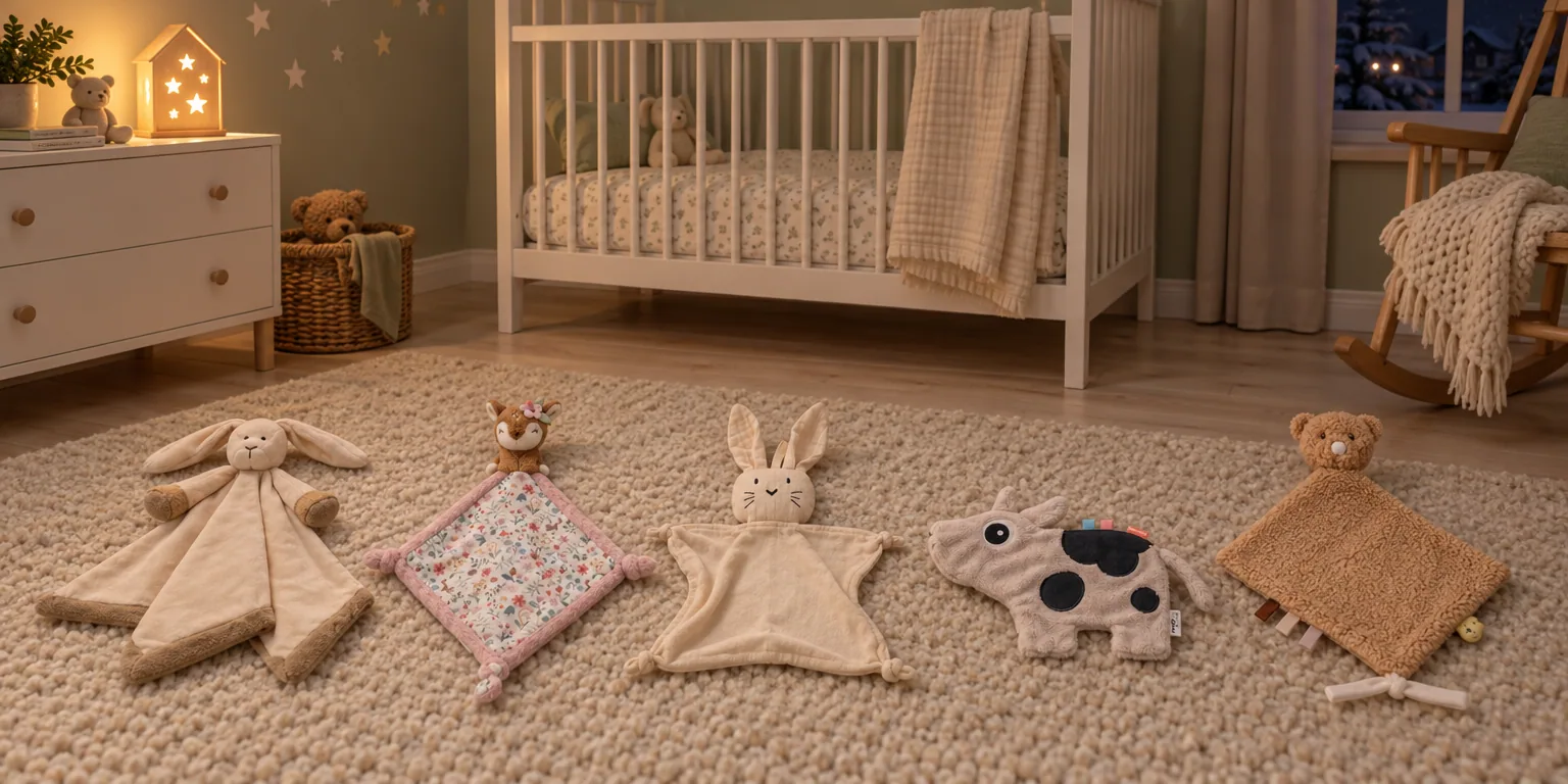Testvinnarna från testet av snuttefilt: Teddykompaniet Diinglisar Snuttefilt Kanin, Little Dutch Snuttefilt Fairy Garden Rådjur, Summerville Snuttefilt Kanin Sandshell, Done by Deer Cozy Friend Dotti, Nattou Teddy Snutte Björn