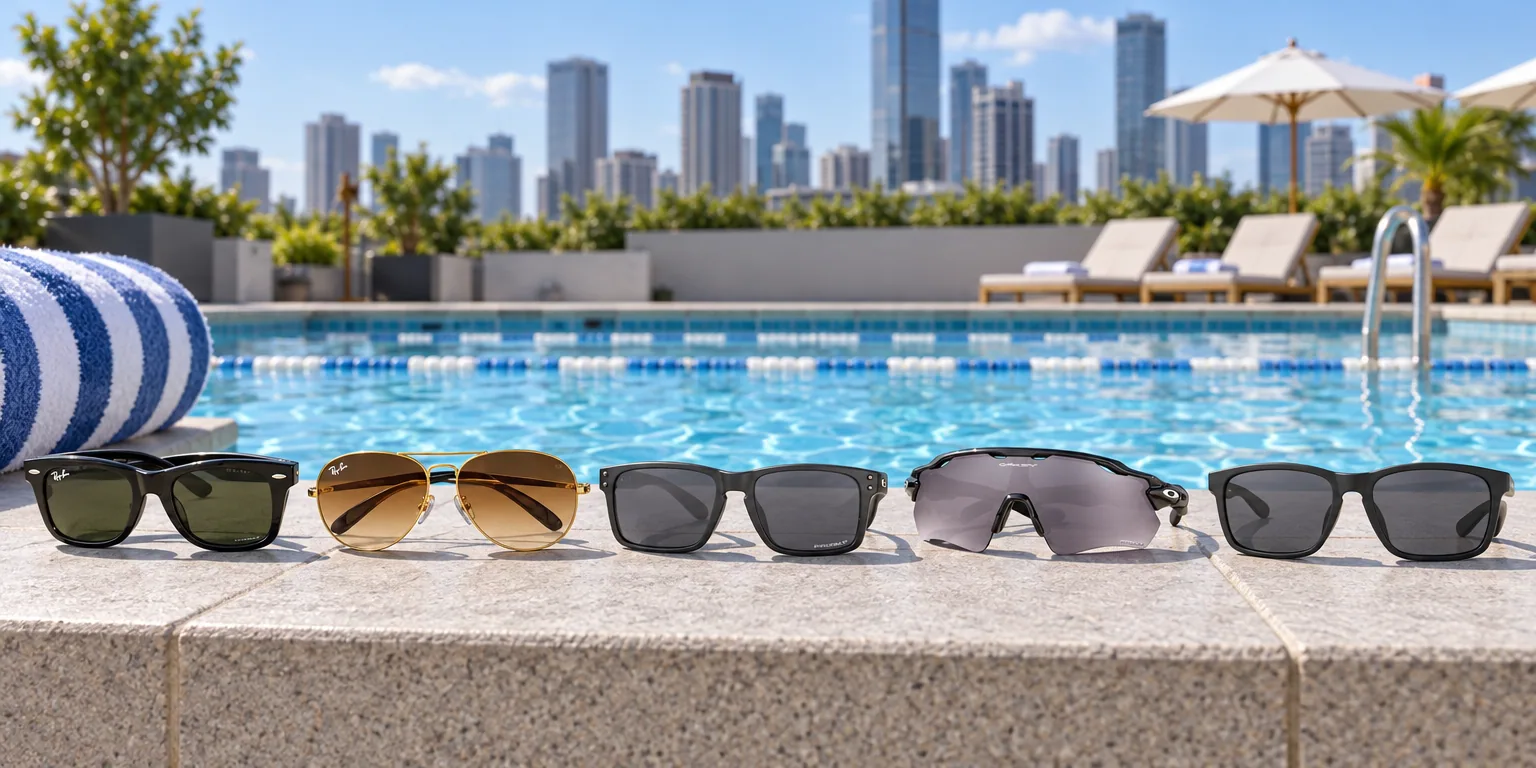 Testvinnarna från testet av solglasögon: Ray-Ban Original Wayfarer Classic RB2140 901, Ray-Ban Aviator Gradient RB3025 001/51, Oakley Holbrook XL Polarized OO9417-05, Oakley Radar EV Path OO9208-52, Polaroid PLD 4139/S
