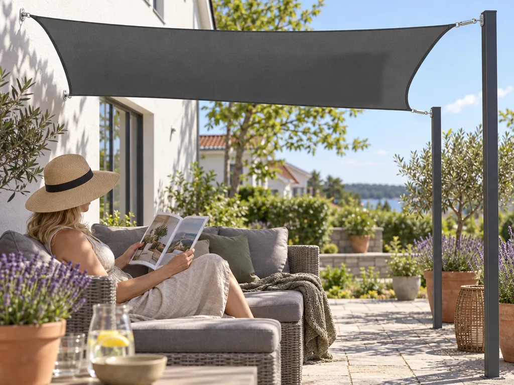 Användning solsegel: Platinum Coolfit 400x300 i vardagen