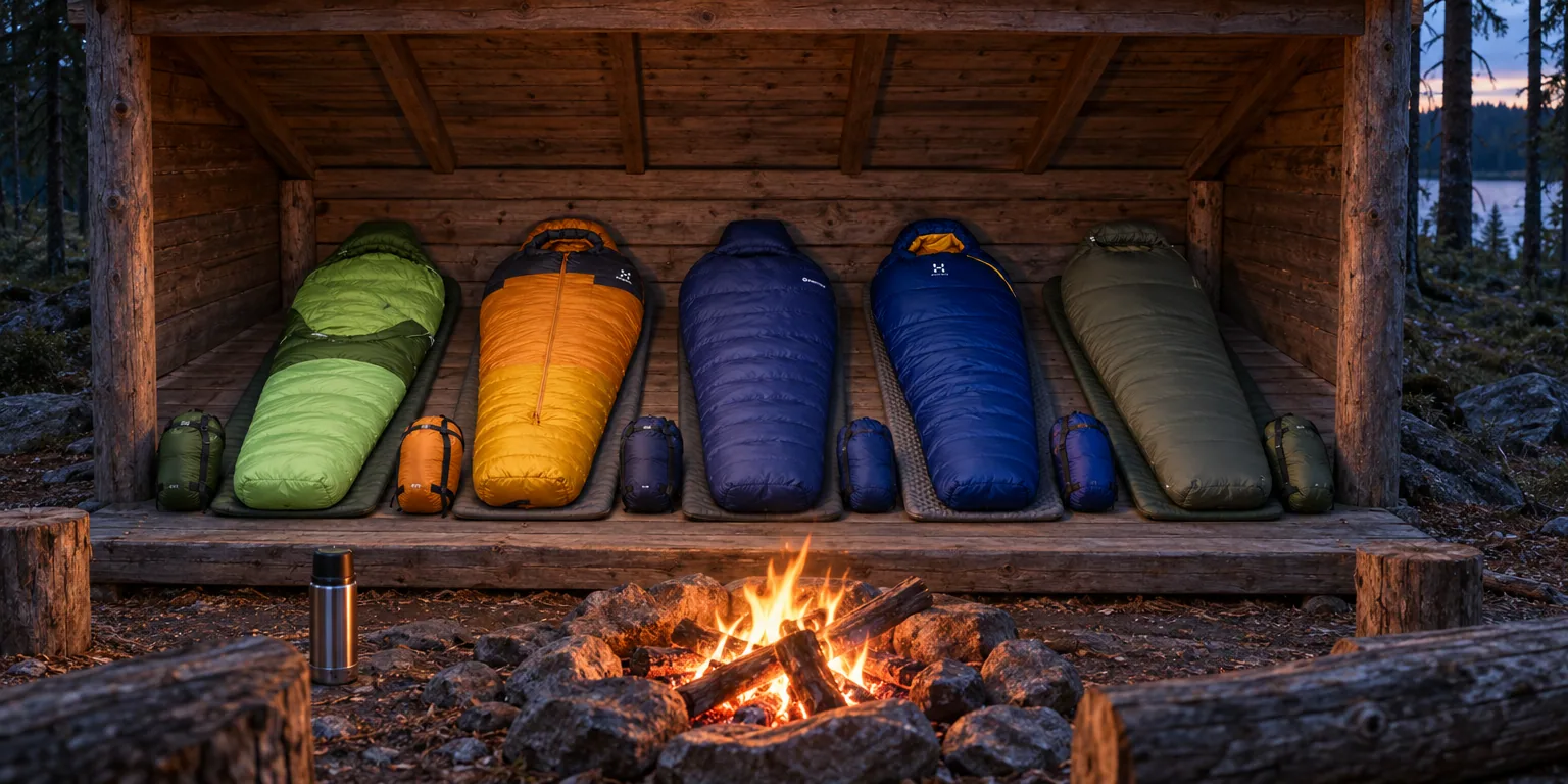 Testvinnarna från testet av sovsäck: Marmot Hydrogen, Haglöfs Nordic Expedition Down -26, Marmot Mad River 15 Long X-Wide, Haglöfs Tarius -5, Marmot Nanowave 35