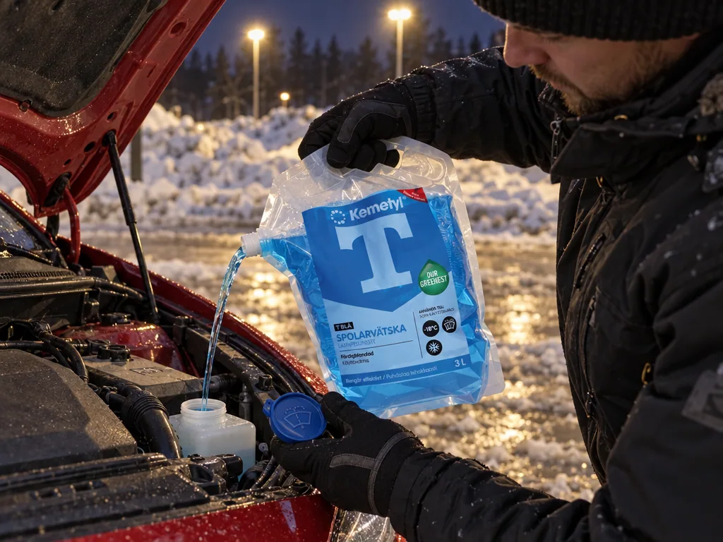Användning spolarvätska: Kemetyl T-Blå Färdigblandad 3 l i vardagen