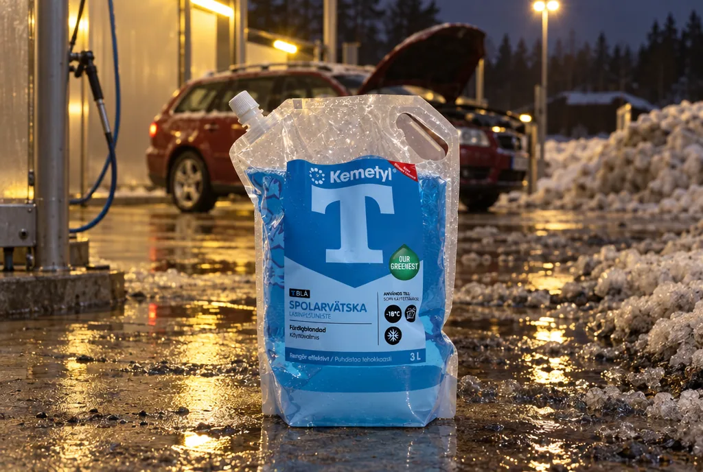 testx.se testar Kemetyl T-Blå Färdigblandad 3 l: spolarvätska bäst i test i vardagsmiljö