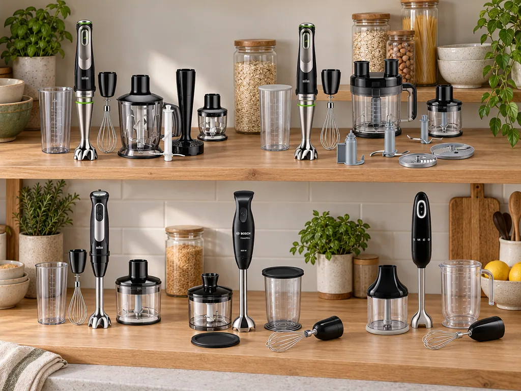 Olika sorters stavmixer: de fem testade modellerna sida vid sida