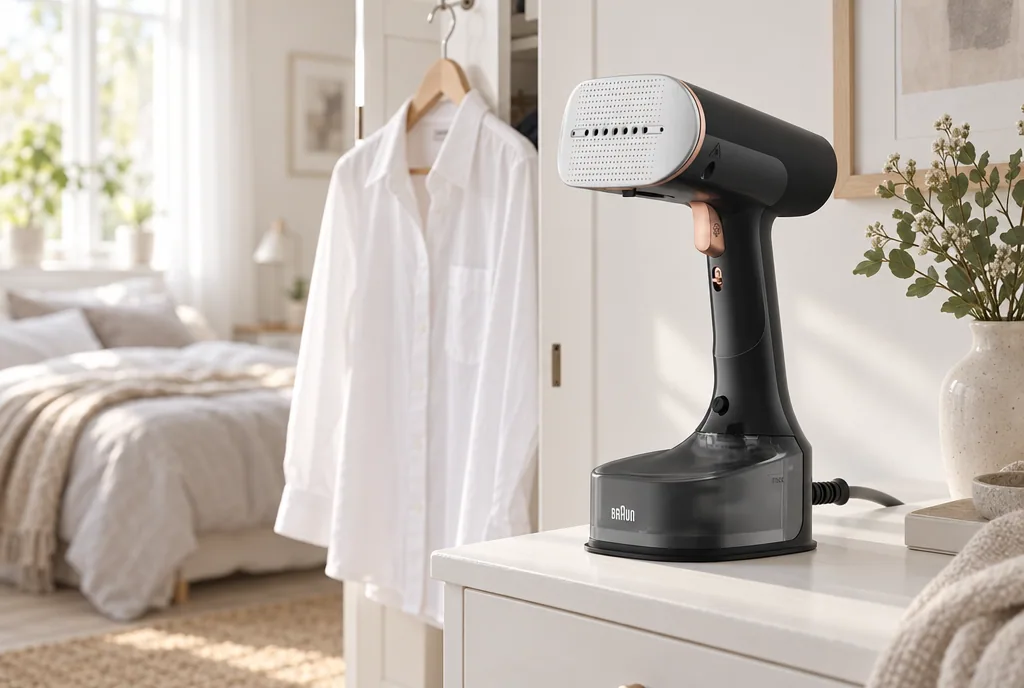 testx.se testar Braun QuickStyle 7 Garment Steamer GS 7077 Black/Copper: steamer bäst i test i vardagsmiljö
