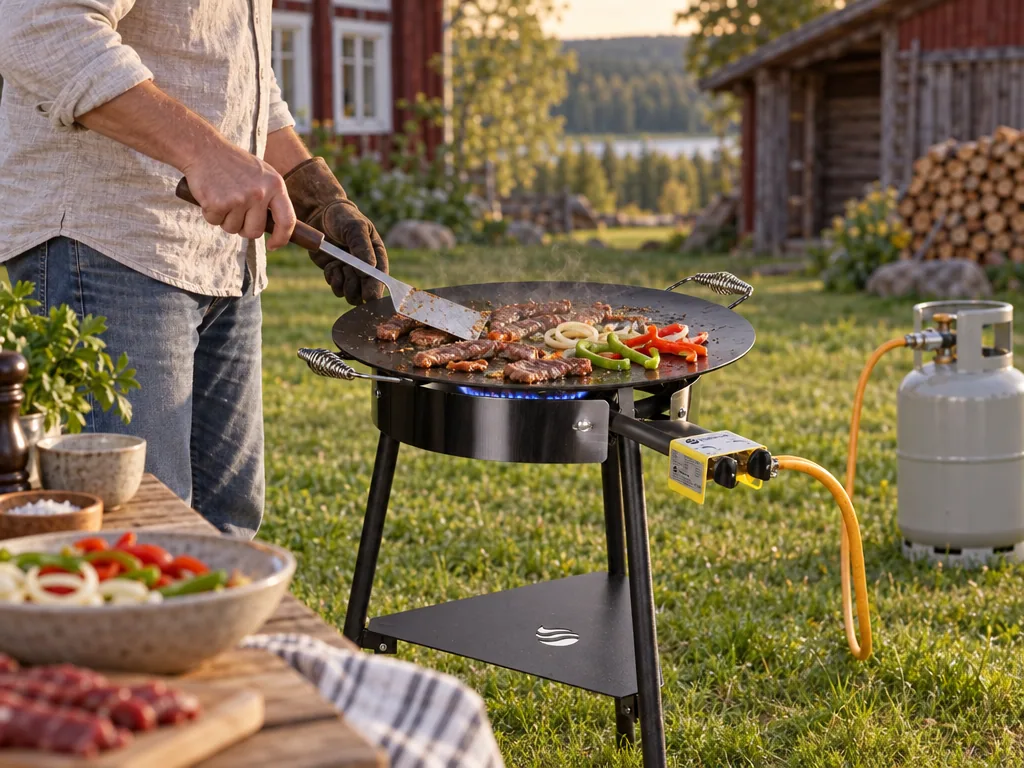 Användning stekhäll: Hällmark Stekhäll V2 Set 58 cm i vardagen