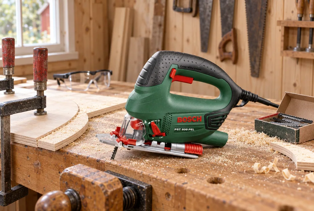 testx.se testar Bosch PST 800 PEL: bästa sladdsåg för hemmet i vardagsmiljö