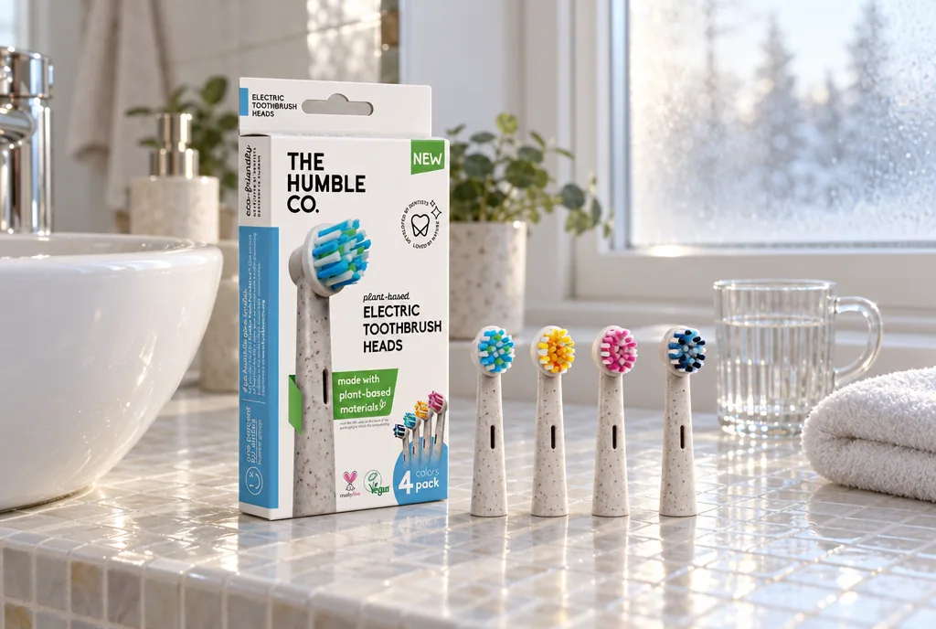 testx.se testar The Humble Co. växtbaserade huvuden till Oral-B 4-pack: bästa billiga i vardagsmiljö