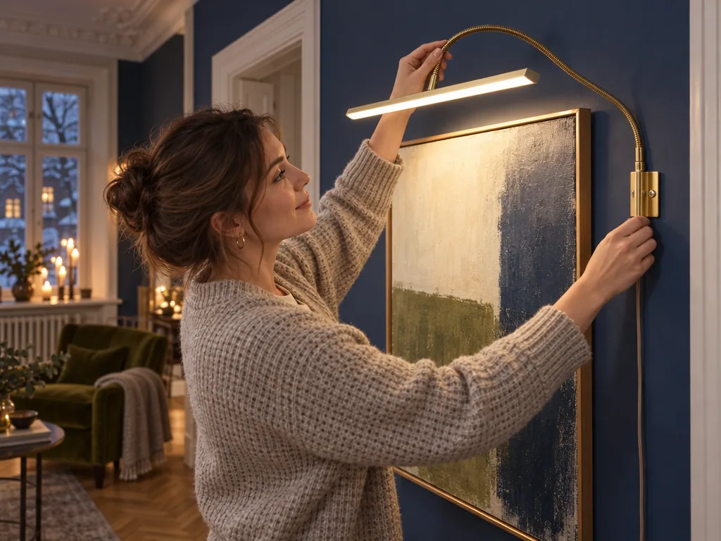 Användning tavelbelysning: Aneta Miro 40 cm i vardagen