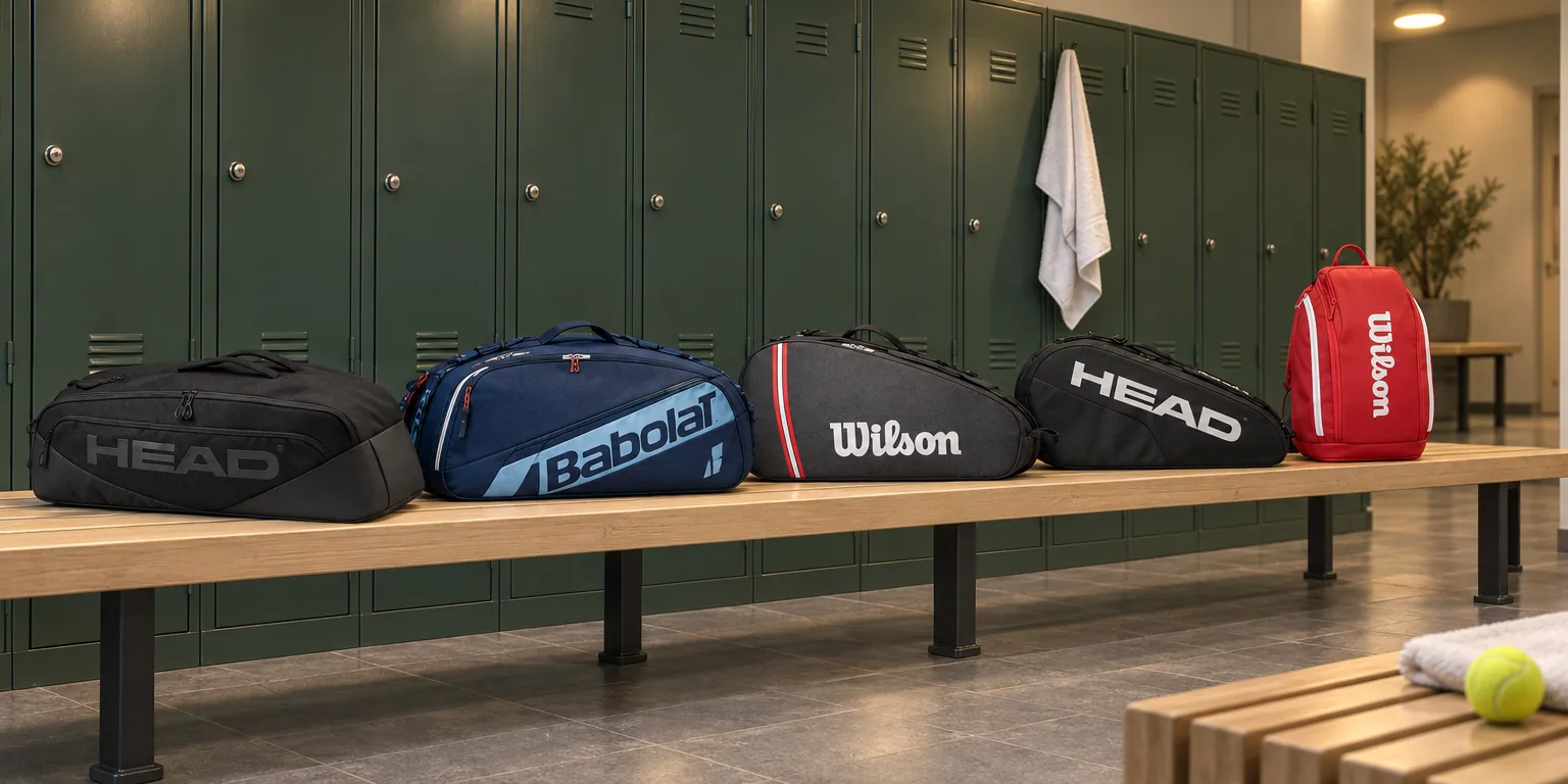 Testvinnarna från testet av tennisväska: Head Pro X Racquet Bag L, Babolat RH12 Pure Drive, Wilson Tour 6 Pack, Wilson Super Tour Backpack, Head Base Racquet Bag M