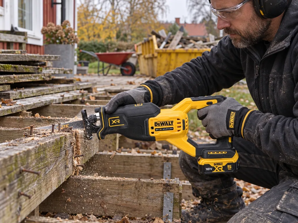 Användning tigersåg: Dewalt DCS382N-XJ Solo i vardagen