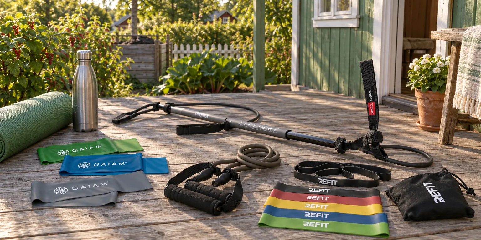Testvinnarna från testet av träningsband: Gaiam Restore Strength & Flexibility Kit, Gymstick Original 2.0 Strong, Casall Exetube Medium, Refit Powerbands Medium, Refit Basic Miniband 5-pack