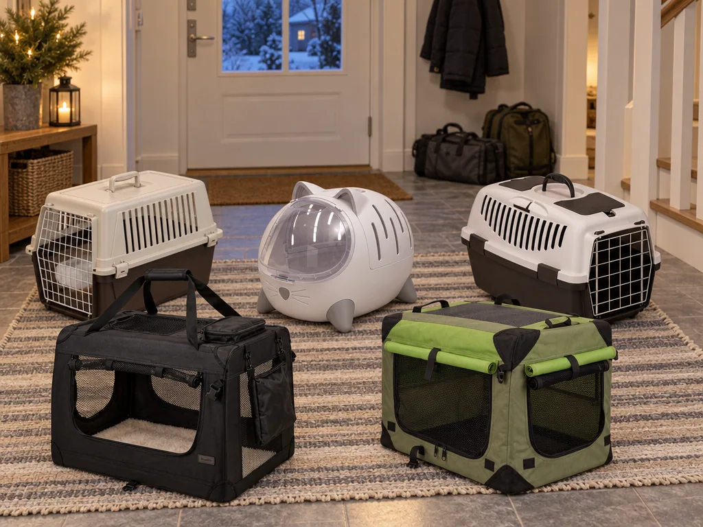 Olika sorters transportbur katt: de fem testade modellerna sida vid sida
