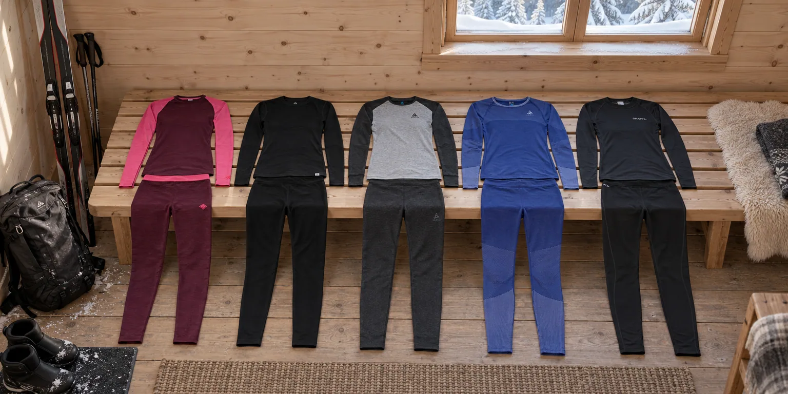 Testvinnarna från testet av underställ dam: Kari Traa Kaia Set, Danish Endurance Core Merino Set, Odlo Active Warm Special Set, Odlo Fundamentals Performance Warm Set, Craft Core Warm Baselayer Set W