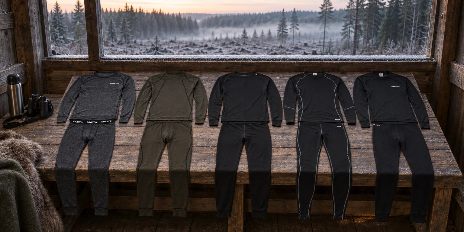 Testvinnarna från testet av underställ herr: Craft Core Wool Merino Set, Härkila Aspire Base Layer Set, Helly Hansen Comfort Light Set, Fristads Underställ 7416 UE, Craft Core Dry Baselayer Set