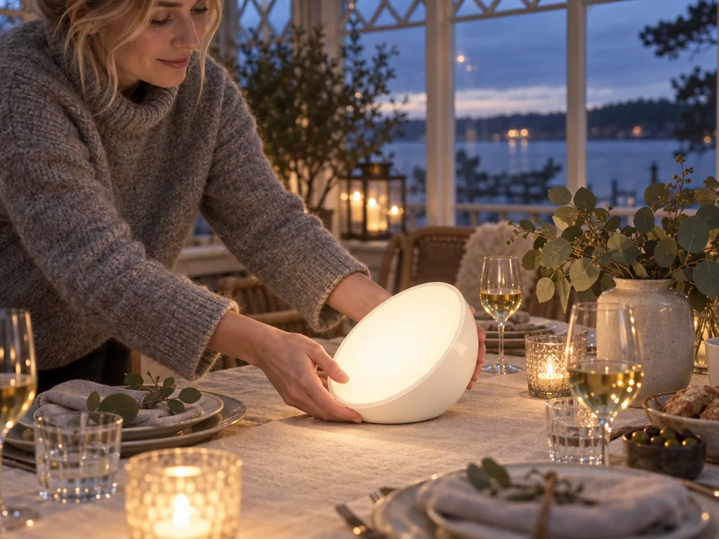Användning uppladdningsbar lampa: Philips Hue Go i vardagen