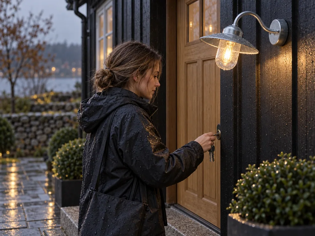 Användning utebelysning: Norlys Karlstad 230 galvaniserad i vardagen