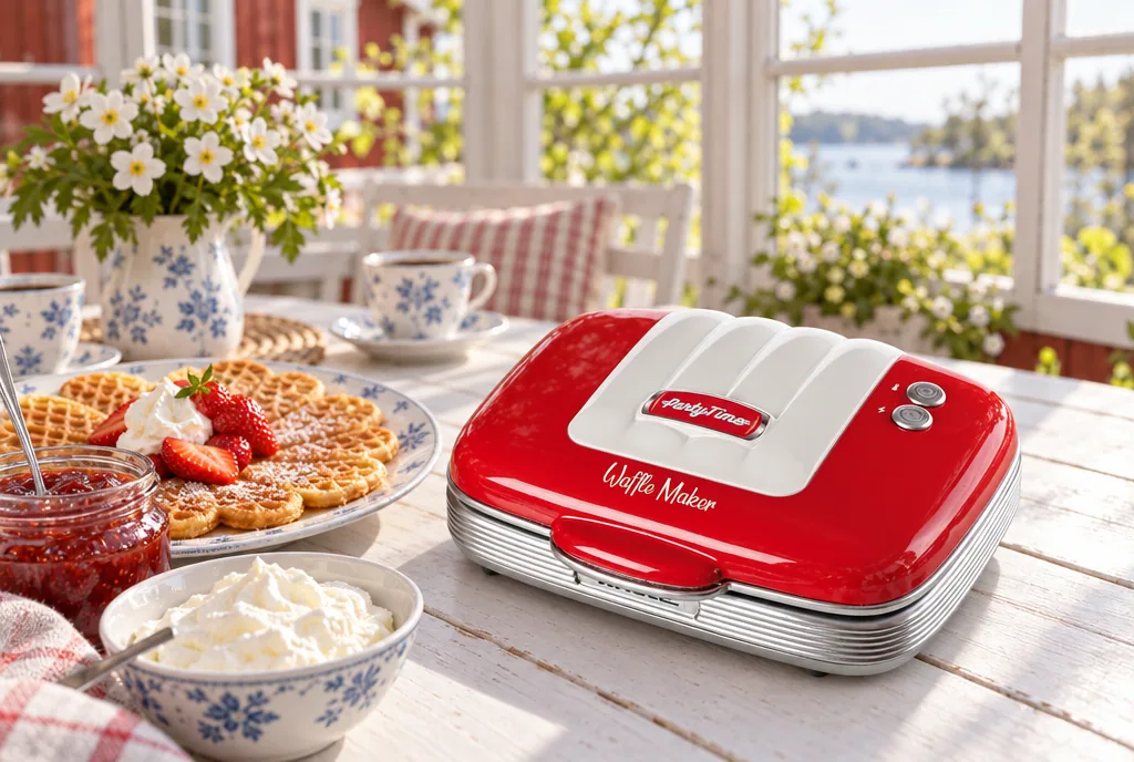 testx.se testar Ariete Party Time Waffle Maker Red: bästa för små kök i vardagsmiljö
