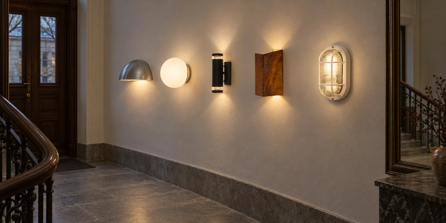 Testvinnarna från testet av väggplafond: Norlys Paris 160, Flos Mini Glo-Ball C/W, Konstsmide Modena 7512-750, Nordlux Fold 10 Corten, Konstsmide Elmas