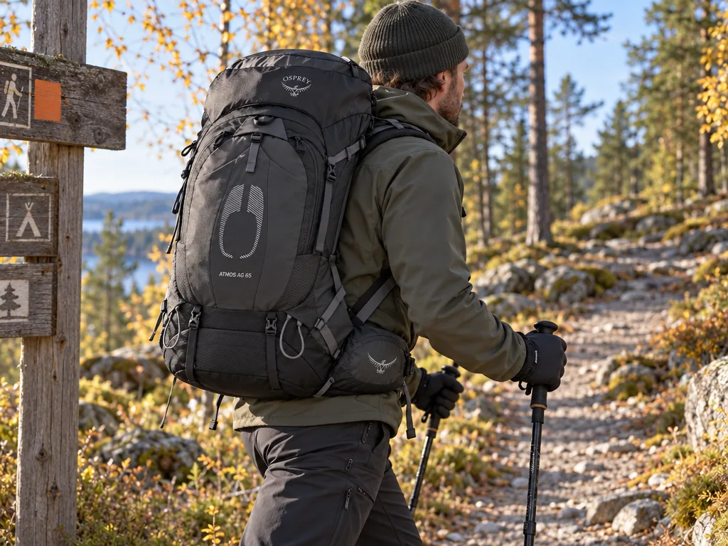 Användning vandringsryggsäck: Osprey Atmos AG 65 L/XL i vardagen