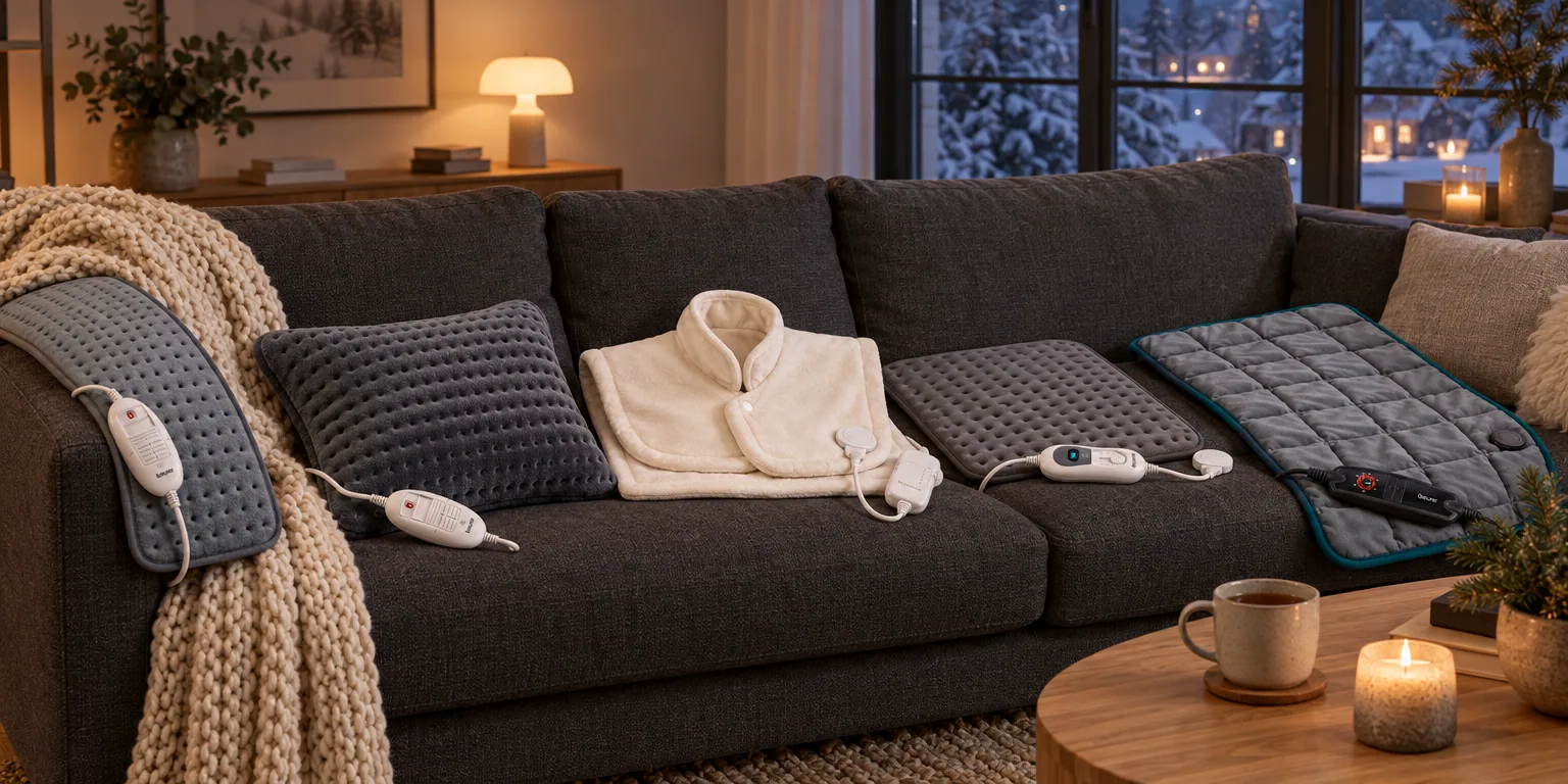 Testvinnarna från testet av värmedyna: Beurer HK 123 XXL, Beurer HK 48 Cosy, Medisana HP 622, Champion CHVD110, Beurer HK 145 Cosy Weight