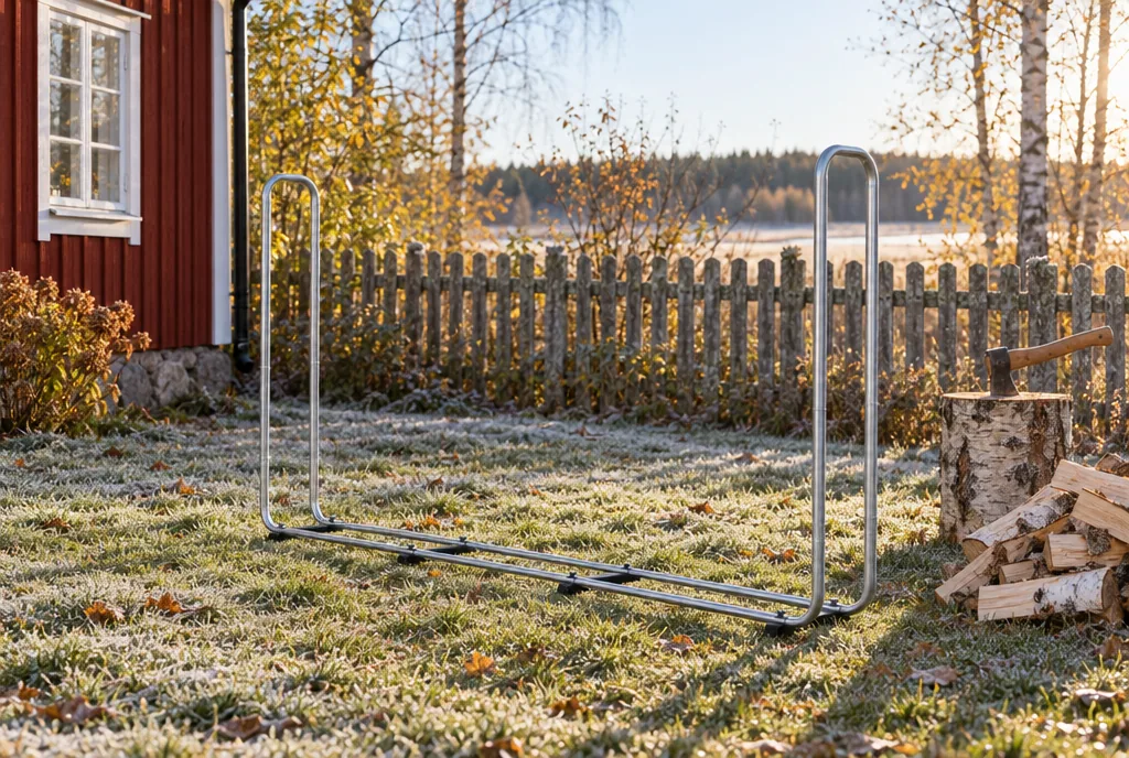 testx.se testar Wolfcraft Modular XXL: bästa vedstället utan tak i vardagsmiljö