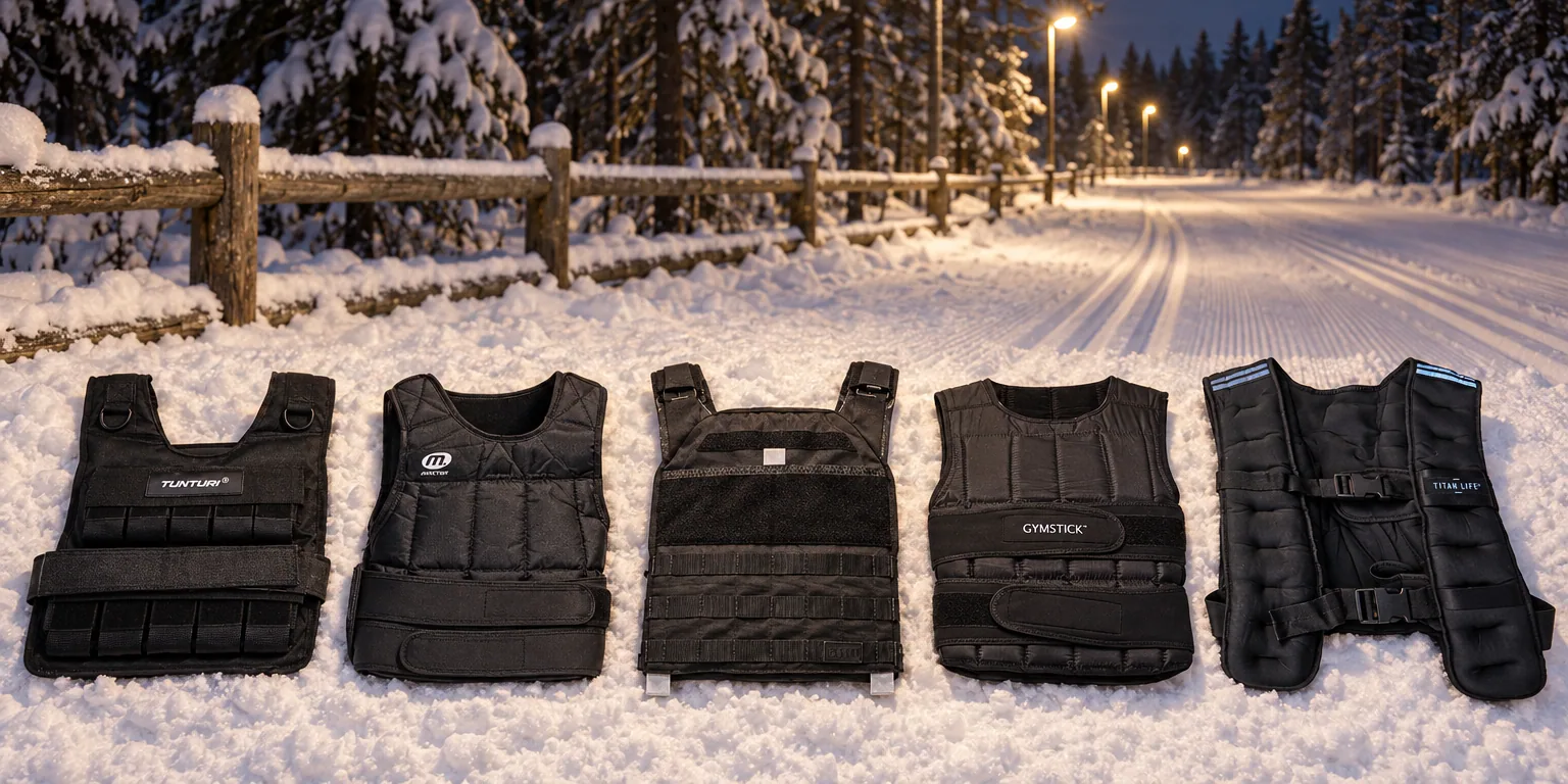 Testvinnarna från testet av viktväst: Tunturi Weight Vest Pro 30 kg, Master Fitness Viktväst 20 kg, 5.11 TacTec Trainer Weight Vest, Gymstick Power Vest 20 kg, Titan Life Weight Vest 10 kg