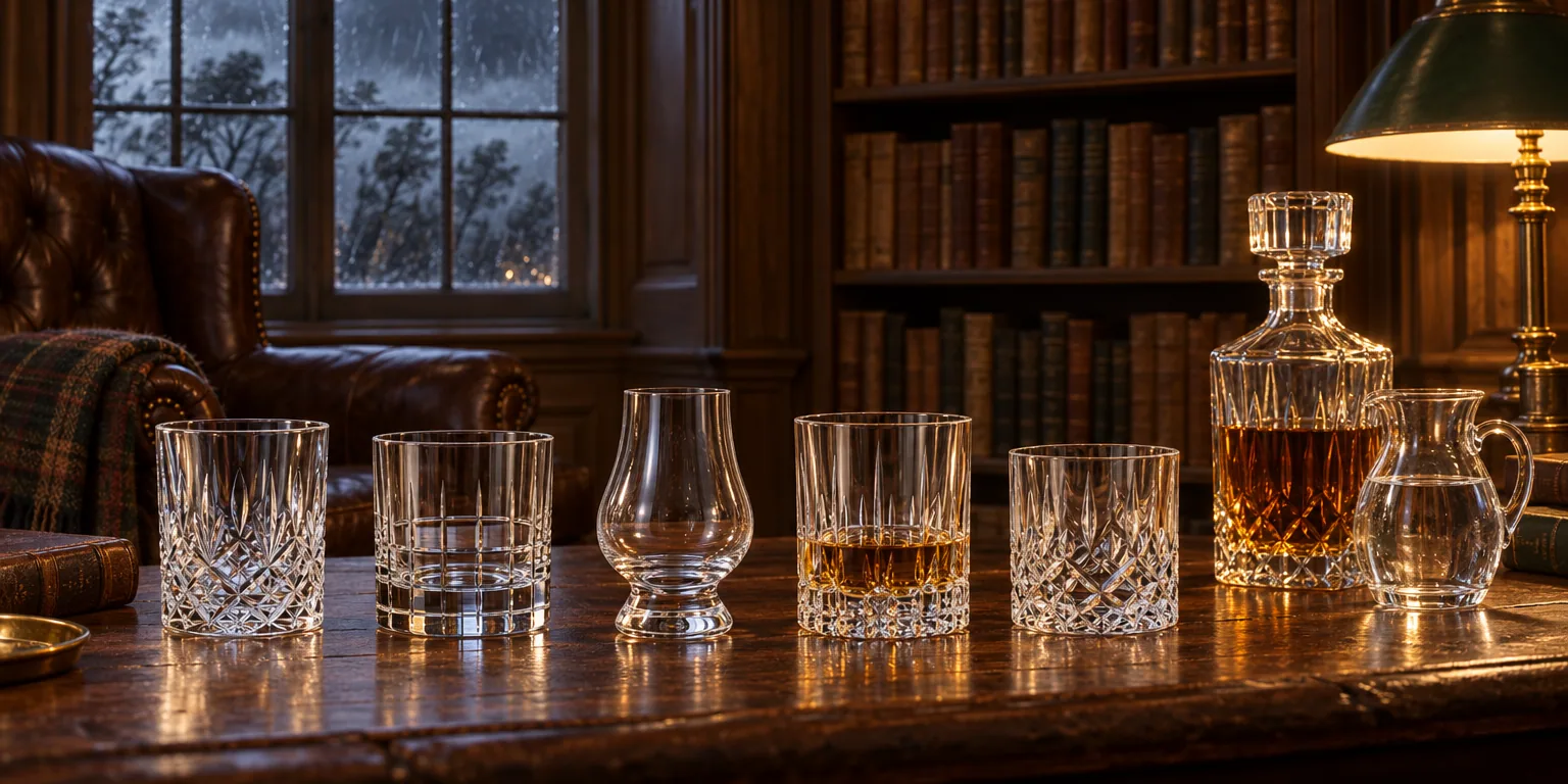 Testvinnarna från testet av whiskyglas: Nachtmann Noblesse 30 cl 4-pack, Orrefors Street Old Fashioned 27 cl, Glencairn Glass 2-pack, Spiegelau Perfect Serve D.O.F. 4-pack, Aida Harvey 31 cl 4-pack