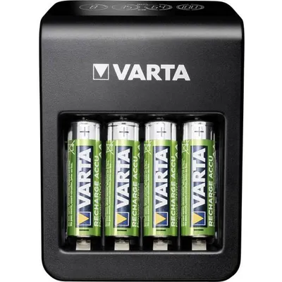 Varta LCD Plug Charger+ med 4 × AA