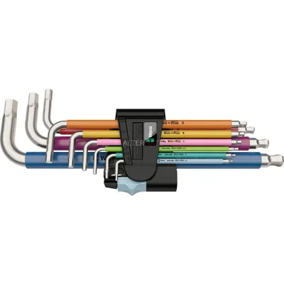 Wera 3950/9 Hex-Plus Multicolour Stainless 1
