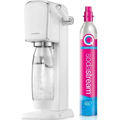 SodaStream Art White - Starter Kit Carbon Cylinder Included